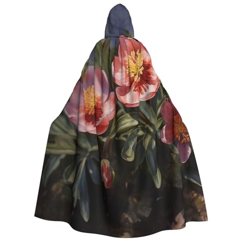 TRSGKSQP Frühlingsblumen-Umhang mit Kapuze für Erwachsene, Halloween-Umhang, lange Kapuze, Robe, Umhang, Cosplay-Kostüm von TRSGKSQP
