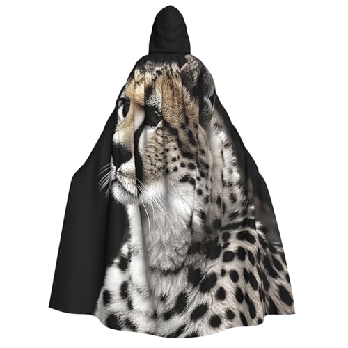 TRSGKSQP Gepard Erwachsenen-Umhang mit Kapuze, Halloween-Umhang, lange Kapuze, Robe, Umhang, Cosplay-Kostüm von TRSGKSQP