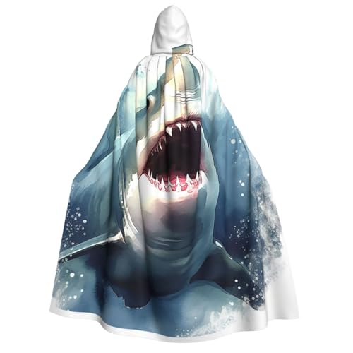 TRSGKSQP Hai im Meer Erwachsenen-Umhang mit Kapuze, Halloween-Umhang, lange Kapuze, Robe, Umhang, Cosplay-Kostüm TRSGKSQP Hai im Meer Erwachsenen-Umhang mit Kapuze, Halloween-Umhang, lange Kapuze, Robe, Umhang, Cosplay-Kostüm von TRSGKSQP