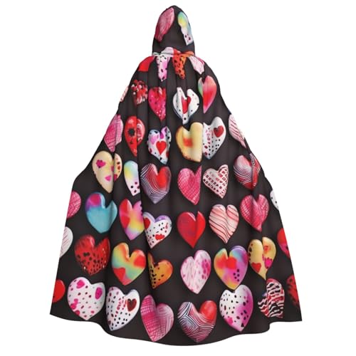 TRSGKSQP Herz-Umhang mit Kapuze für Erwachsene, Halloween-Umhang, lange Kapuze, Robe, Umhang, Cosplay-Kostüm TRSGKSQP Herz-Umhang mit Kapuze für Erwachsene, Halloween-Umhang, lange Kapuze, Robe, Umhang, Cosplay-Kostüm von TRSGKSQP