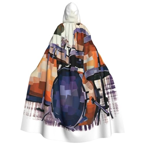 TRSGKSQP Jazz Drum Erwachsenen-Umhang mit Kapuze, Halloween-Umhang, lange Kapuze, Robe, Umhang, Cosplay-Kostüm TRSGKSQP Jazz Drum Erwachsenen-Umhang mit Kapuze, Halloween-Umhang, lange Kapuze, Robe, Umhang, Cosplay-Kostüm von TRSGKSQP