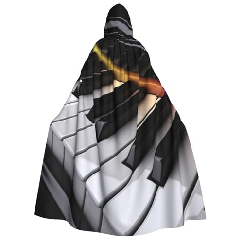 TRSGKSQP Kapuzenumhang für Erwachsene, mit Klaviertaste, Halloween-Umhang, lange Kapuze, Cosplay-Kostüm TRSGKSQP Kapuzenumhang für Erwachsene, mit Klaviertaste, Halloween-Umhang, lange Kapuze, Cosplay-Kostüm von TRSGKSQP