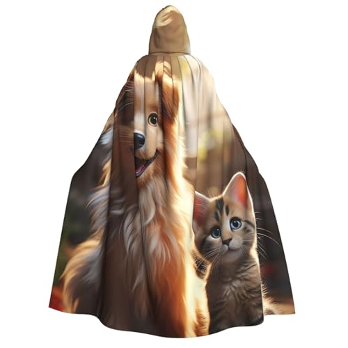 TRSGKSQP Kapuzenumhang für Hunde und Katzen, Erwachsene, Halloween, lange Kapuze, Cosplay-Kostüm TRSGKSQP Kapuzenumhang für Hunde und Katzen, Erwachsene, Halloween, lange Kapuze, Cosplay-Kostüm von TRSGKSQP