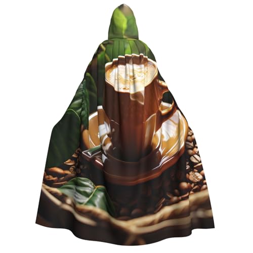 TRSGKSQP Kapuzenumhang mit Kapuze für Erwachsene, Kaffee- und Grüne Blätter, Halloween, lange Kapuze, Cosplay-Kostüm TRSGKSQP Kapuzenumhang mit Kapuze für Erwachsene, Kaffee- und Grüne Blätter, Halloween, lange Kapuze, Cosplay-Kostüm von TRSGKSQP