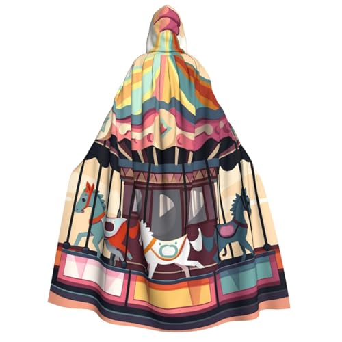 TRSGKSQP Karussell Erwachsenen-Umhang mit Kapuze, Halloween-Umhang, lange Kapuze, Robe, Umhang, Cosplay-Kostüm von TRSGKSQP