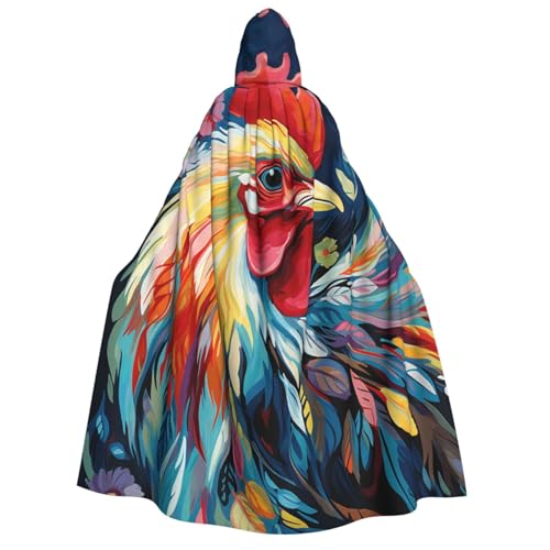 TRSGKSQP Kunst-Umhang mit Kapuze für Erwachsene, bunt, mit Kapuze, lange Kapuze, Cosplay-Kostüm von TRSGKSQP