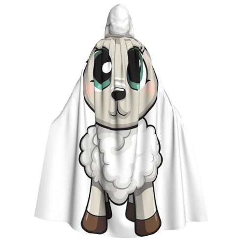 TRSGKSQP Lamb Kapuzenumhang für Erwachsene, Halloween-Umhang, lange Kapuze, Robe, Umhang, Cosplay-Kostüm von TRSGKSQP