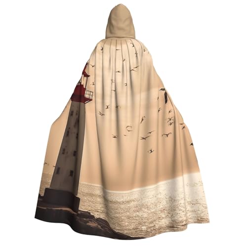 TRSGKSQP Leuchtturm und Möwe Erwachsenen-Umhang mit Kapuze, Halloween-Umhang, lange Kapuze, Robe, Umhang, Cosplay-Kostüm TRSGKSQP Leuchtturm und Möwe Erwachsenen-Umhang mit Kapuze, Halloween-Umhang, lange Kapuze, Robe, Umhang, Cosplay-Kostüm von TRSGKSQP