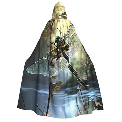 TRSGKSQP Libellen-Umhang mit Kapuze für Erwachsene, Halloween-Umhang, lange Kapuze, Robe, Umhang, Cosplay-Kostüm von TRSGKSQP
