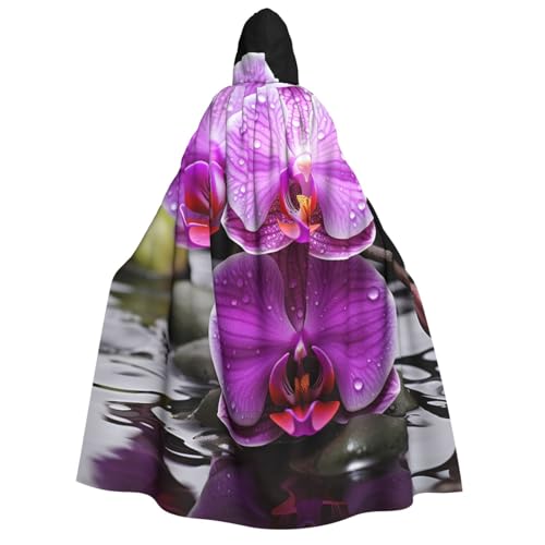 TRSGKSQP Lila Orchidee Kapuzenumhang für Erwachsene, Halloween-Umhang, lange Kapuze, Robe, Umhang, Cosplay-Kostüm TRSGKSQP Lila Orchidee Kapuzenumhang für Erwachsene, Halloween-Umhang, lange Kapuze, Robe, Umhang, Cosplay-Kostüm von TRSGKSQP