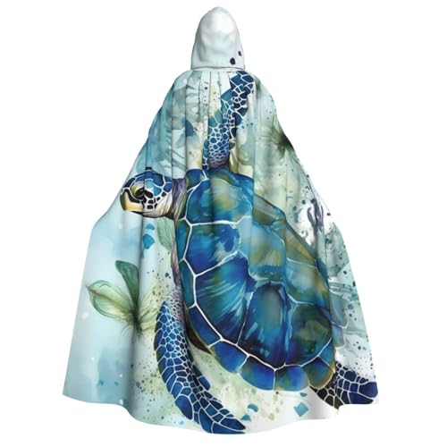 TRSGKSQP Meeresschildkröten-Umhang mit Kapuze, für Erwachsene, Halloween, lange Kapuze, Cosplay-Kostüm, Blau TRSGKSQP Meeresschildkröten-Umhang mit Kapuze, für Erwachsene, Halloween, lange Kapuze, Cosplay-Kostüm, Blau von TRSGKSQP