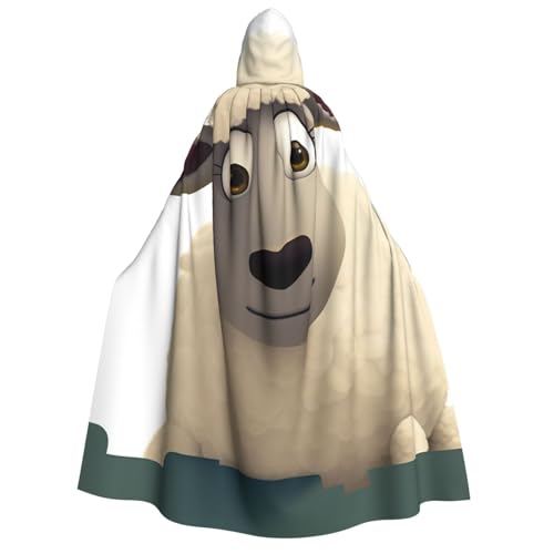 TRSGKSQP Schaf-Umhang mit Kapuze für Erwachsene, Halloween, lange Kapuze, Robe, Umhang, Cosplay-Kostüm von TRSGKSQP