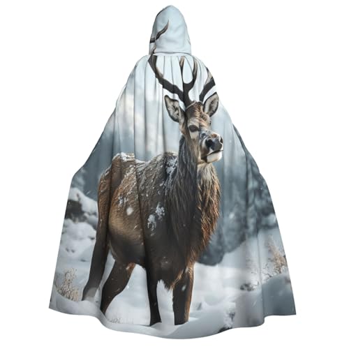 TRSGKSQP Schneeelch Erwachsenen-Umhang mit Kapuze, Halloween-Umhang, lange Kapuze, Robe, Umhang, Cosplay-Kostüm von TRSGKSQP