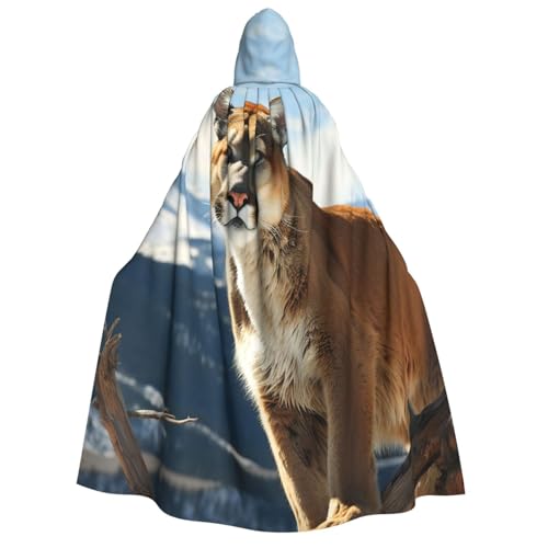 TRSGKSQP Umhang mit Kapuze für Erwachsene, Motiv: Berglöwe, Tier, Lang, Kapuzenumhang, Cosplay-Kostüm TRSGKSQP Umhang mit Kapuze für Erwachsene, Motiv: Berglöwe, Tier, Lang, Kapuzenumhang, Cosplay-Kostüm von TRSGKSQP