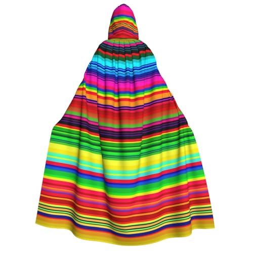 TRSGKSQP Umhang mit Kapuze für Erwachsene, bunt, mexikanische Streifen, Halloween, lange Kapuze, Cosplay-Kostüm TRSGKSQP Umhang mit Kapuze für Erwachsene, bunt, mexikanische Streifen, Halloween, lange Kapuze, Cosplay-Kostüm von TRSGKSQP
