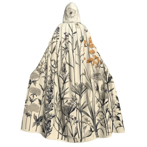 TRSGKSQP Umhang mit Kapuze und botanischer Gravur für Erwachsene, mit Kapuze, lange Kapuze, Cosplay-Kostüm TRSGKSQP Umhang mit Kapuze und botanischer Gravur für Erwachsene, mit Kapuze, lange Kapuze, Cosplay-Kostüm von TRSGKSQP