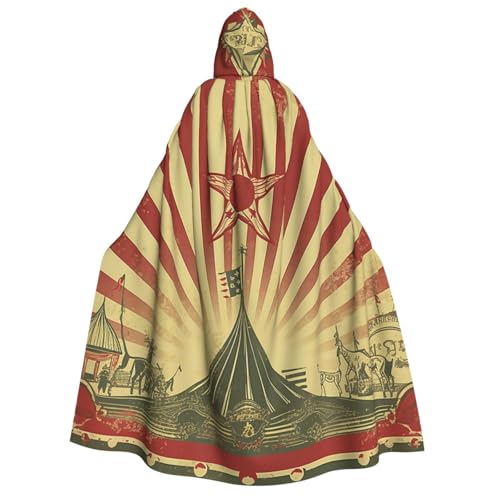 TRSGKSQP Vintage Zirkus Hintergrund Erwachsene Kapuzenumhang Halloween Umhang Lange Kapuze Robe Umhang Cosplay Kostüm TRSGKSQP Vintage Zirkus Hintergrund Erwachsene Kapuzenumhang Halloween Umhang Lange Kapuze Robe Umhang Cosplay Kostüm von TRSGKSQP