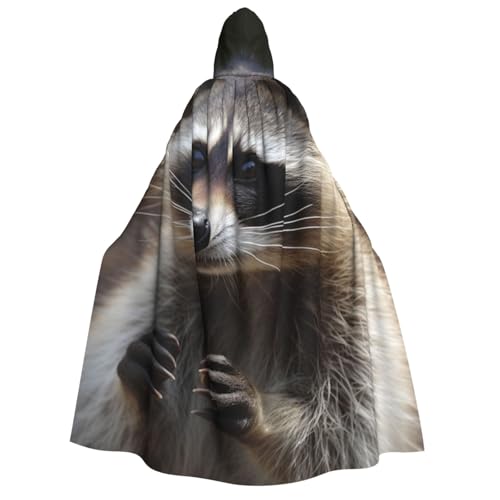 TRSGKSQP Waschbär-Umhang mit Kapuze für Erwachsene, Halloween-Umhang, lange Kapuze, Cosplay-Kostüm TRSGKSQP Waschbär-Umhang mit Kapuze für Erwachsene, Halloween-Umhang, lange Kapuze, Cosplay-Kostüm von TRSGKSQP