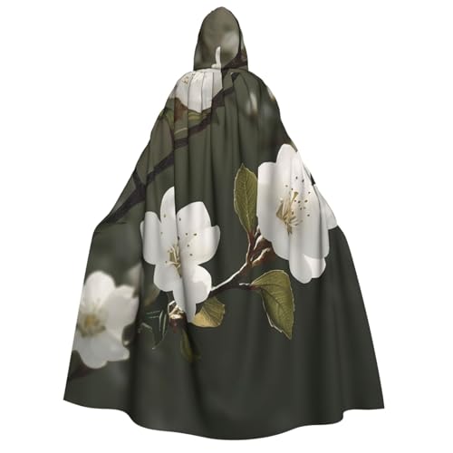 TRSGKSQP Weiße Blumen Frühling Erwachsene Kapuzenumhang Halloween Umhang Lange Kapuze Robe Umhang Cosplay Kostüm TRSGKSQP Weiße Blumen Frühling Erwachsene Kapuzenumhang Halloween Umhang Lange Kapuze Robe Umhang Cosplay Kostüm von TRSGKSQP