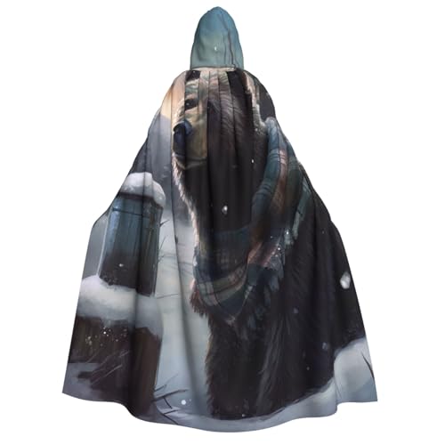 TRSGKSQP Winterbär Erwachsenen-Umhang mit Kapuze, Halloween-Umhang, lange Kapuze, Robe, Umhang, Cosplay-Kostüm TRSGKSQP Winterbär Erwachsenen-Umhang mit Kapuze, Halloween-Umhang, lange Kapuze, Robe, Umhang, Cosplay-Kostüm von TRSGKSQP