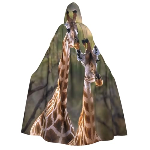 TRSGKSQP Zwei Giraffen, Erwachsenen-Umhang mit Kapuze, Halloween-Umhang, lange Kapuze, Robe, Umhang, Cosplay-Kostüm TRSGKSQP Zwei Giraffen, Erwachsenen-Umhang mit Kapuze, Halloween-Umhang, lange Kapuze, Robe, Umhang, Cosplay-Kostüm von TRSGKSQP