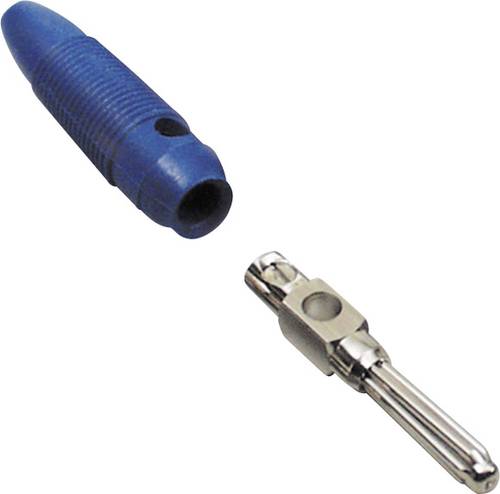 TRU COMPONENTS Büschelstecker Stecker, gerade Stift-Ø: 4mm Blau 100St. von TRU Components