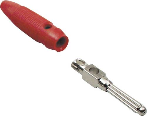 TRU COMPONENTS Büschelstecker Stecker, gerade Stift-Ø: 4mm Rot 100St. von TRU Components