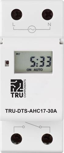 TRU COMPONENTS TRU-DTS-AHC17-30A Betriebsspannung: 230 V/AC 1 Wechsler 30A 250 V/AC Wochenprogramm von TRU Components