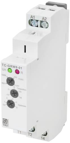 TRU COMPONENTS TC-GRW8-01 Temperaturregler NTC -15 bis 45°C Relais 16A (L x B x H) 97.5 x 6.2 x 77. von TRU Components