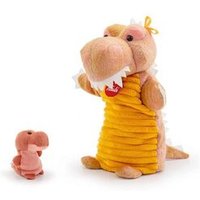 TRUDI TUDG4000 Puppets Handpuppe Dinosaurier mit Baby ca. 25 cm von TRUDI
