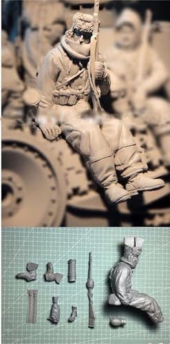 TRUEGRIS 1/16 Deutscher Panzersoldat aus dem Zweiten Weltkrieg Resin Modell bausatz Unbemalter und unmontierter Resin-Modellbausatz (Keine Panzer) //F9q6L17 von TRUEGRIS