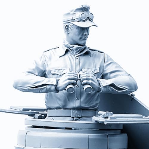 TRUEGRIS 1/16 Deutscher Panzersoldat aus dem Zweiten Weltkrieg Resin Modell bausatz Unbemalter und unmontierter Resin-Modellbausatz (Keine Panzer) //F9q6L29 von TRUEGRIS