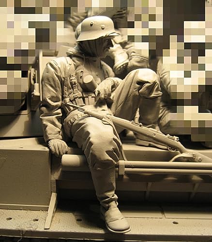 TRUEGRIS 1/16 Deutscher Panzersoldat aus dem Zweiten Weltkrieg Resin Modell bausatz Unbemalter und unmontierter Resin-Modellbausatz (Keine Panzer) //F9q6L34 von TRUEGRIS