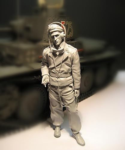 TRUEGRIS 1/16 Deutscher Panzersoldat aus dem Zweiten Weltkrieg Resin Modell bausatz Unbemalter und unmontierter Resin-Modellbausatz (Keine Panzer) //F9q6L38 von TRUEGRIS