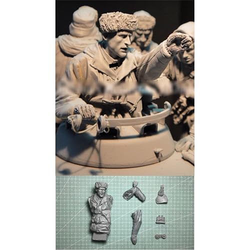 TRUEGRIS 1/16 Deutscher Panzersoldat aus dem Zweiten Weltkrieg Resin Modell bausatz Unbemalter und unmontierter Resin-Modellbausatz (Keine Panzer) //F9q6L4 von TRUEGRIS