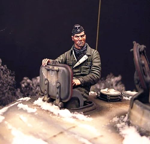 TRUEGRIS 1/16 Deutscher Panzersoldat aus dem Zweiten Weltkrieg Resin Modell bausatz Unbemalter und unmontierter Resin-Modellbausatz (Keine Panzer) //F9q6L40 von TRUEGRIS