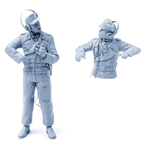 TRUEGRIS 1/16 Deutscher Panzersoldat aus dem Zweiten Weltkrieg Resin Modell bausatz Unbemalter und unmontierter Resin-Modellbausatz (Keine Panzer) //F9q6L46 von TRUEGRIS