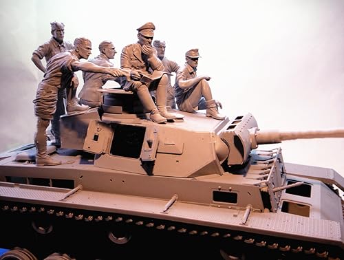 TRUEGRIS 1/16 Deutscher Panzersoldat aus dem Zweiten Weltkrieg Resin Modell bausatz Unbemalter und unmontierter Resin-Modellbausatz (Keine Panzer) //F9q6L50 von TRUEGRIS