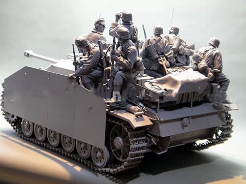 TRUEGRIS 1/16 Deutscher Panzersoldat aus dem Zweiten Weltkrieg Resin Modell bausatz Unbemalter und unmontierter Resin-Modellbausatz (Keine Panzer) //F9q6L51 von TRUEGRIS