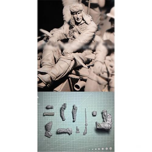 TRUEGRIS 1/16 Deutscher Panzersoldat aus dem Zweiten Weltkrieg Resin Modell bausatz Unbemalter und unmontierter Resin-Modellbausatz (Keine Panzer) //F9q6L7 von TRUEGRIS
