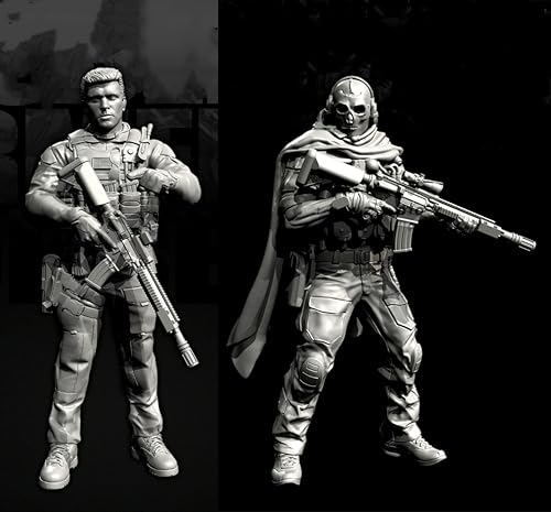 TRUEGRIS 1/35 Europäische Kommandosoldaten-Resin-Soldatenmodell-Bausatz Ungefärbter und unmontierter Resin-Modellbausatz (2 Personen) //v9S3L1 von TRUEGRIS