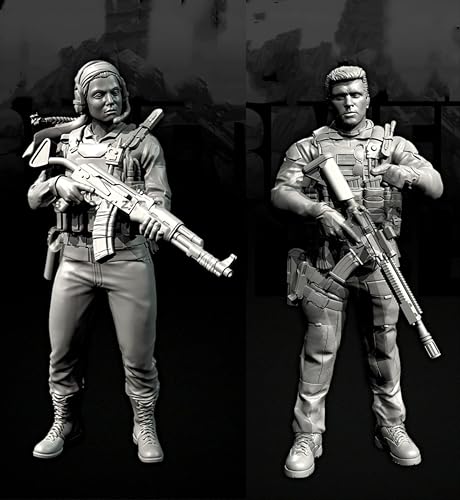 TRUEGRIS 1/35 Europäische Kommandosoldaten-Resin-Soldatenmodell-Bausatz Ungefärbter und unmontierter Resin-Modellbausatz (2 Personen) //v9S3L13 von TRUEGRIS