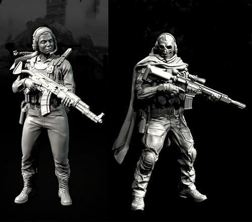 TRUEGRIS 1/35 Europäische Kommandosoldaten-Resin-Soldatenmodell-Bausatz Ungefärbter und unmontierter Resin-Modellbausatz (2 Personen) //v9S3L15 von TRUEGRIS