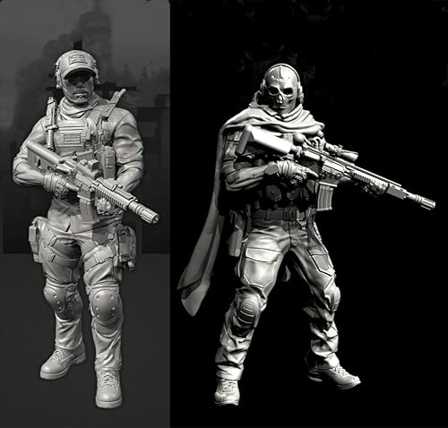 TRUEGRIS 1/35 Europäische Kommandosoldaten-Resin-Soldatenmodell-Bausatz Ungefärbter und unmontierter Resin-Modellbausatz (2 Personen) //v9S3L23 von TRUEGRIS