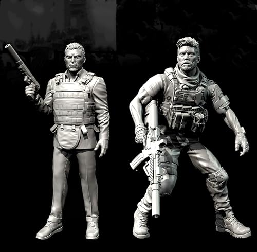 TRUEGRIS 1/35 Europäische Kommandosoldaten-Resin-Soldatenmodell-Bausatz Ungefärbter und unmontierter Resin-Modellbausatz (2 Personen) //v9S3L29 von TRUEGRIS