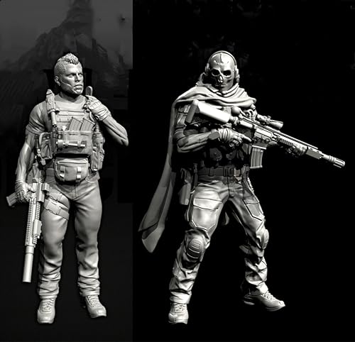 TRUEGRIS 1/35 Europäische Kommandosoldaten-Resin-Soldatenmodell-Bausatz Ungefärbter und unmontierter Resin-Modellbausatz (2 Personen) //v9S3L3 von TRUEGRIS