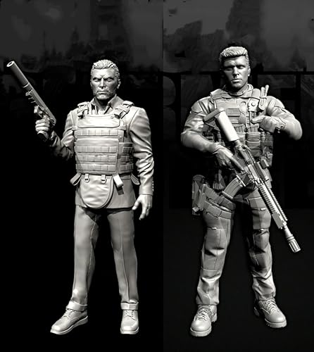 TRUEGRIS 1/35 Europäische Kommandosoldaten-Resin-Soldatenmodell-Bausatz Ungefärbter und unmontierter Resin-Modellbausatz (2 Personen) //v9S3L30 von TRUEGRIS