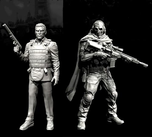 TRUEGRIS 1/35 Europäische Kommandosoldaten-Resin-Soldatenmodell-Bausatz Ungefärbter und unmontierter Resin-Modellbausatz (2 Personen) //v9S3L31 von TRUEGRIS