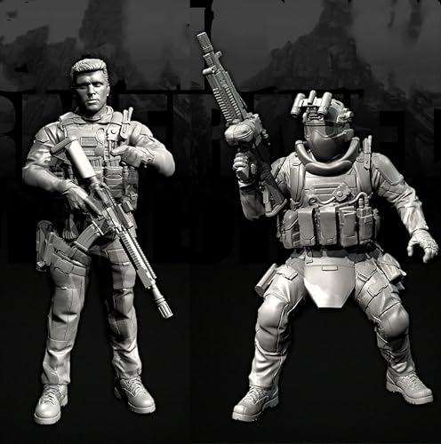 TRUEGRIS 1/35 Europäische Kommandosoldaten-Resin-Soldatenmodell-Bausatz Ungefärbter und unmontierter Resin-Modellbausatz (2 Personen) //v9S3L34 von TRUEGRIS