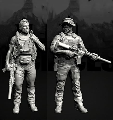 TRUEGRIS 1/35 Europäische Kommandosoldaten-Resin-Soldatenmodell-Bausatz Ungefärbter und unmontierter Resin-Modellbausatz (2 Personen) //v9S3L38 von TRUEGRIS